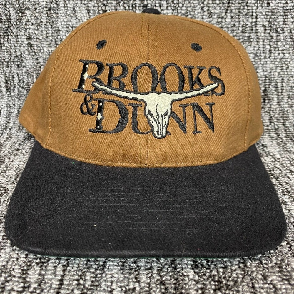 Vintage Brooks & Dunn Hat KC Caps Longhorn Steer Skull Country Snapback‎ Cap VTG